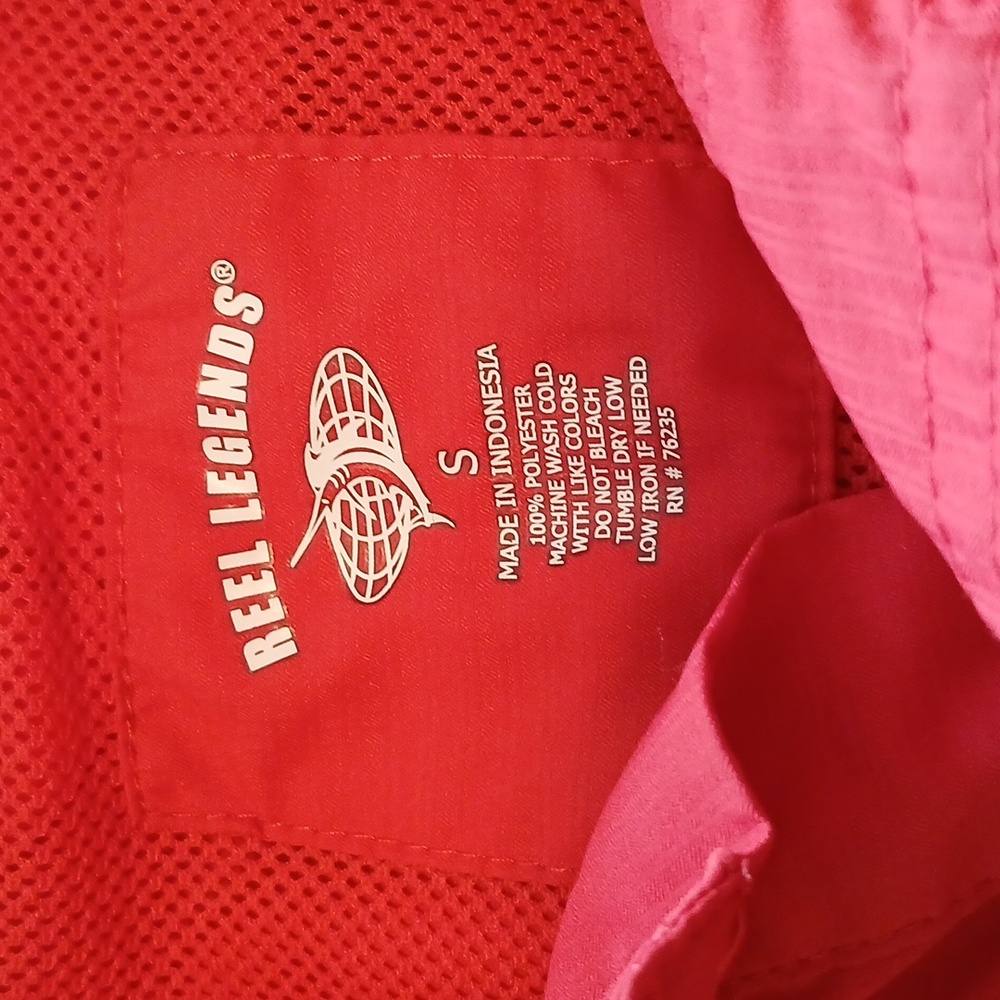 Reel Legends Long Sleeve Small Red Men's Shirt - Picture 2 of 6